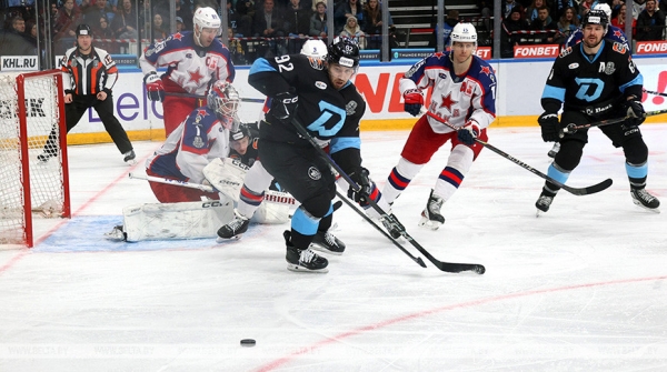 Минские динамовцы добыли вторую победу над ЦСКА в первом раунде Кубка Гагарина