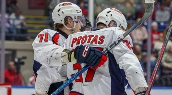 Протас-младший отдал четыре голевые передачи в первом матче плей-офф Хоккейной лиги Онтарио