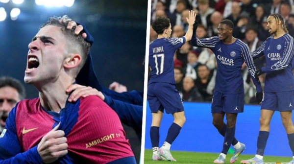 "Барселона" и ПСЖ стали первыми полуфиналистами футбольной Лиги чемпионов