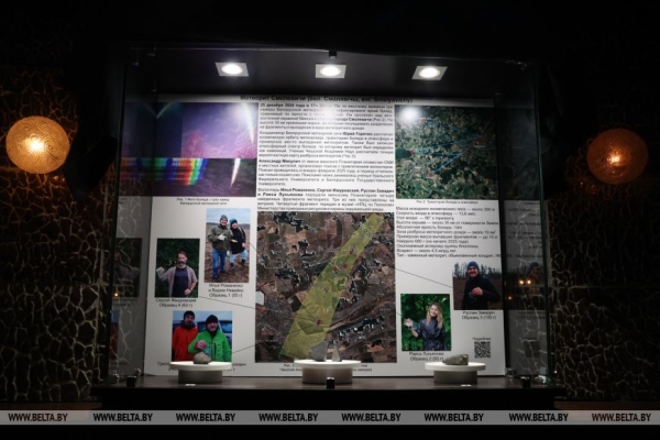 Фрагменты найденного под Смолевичами метеорита показали в Минском планетарии  